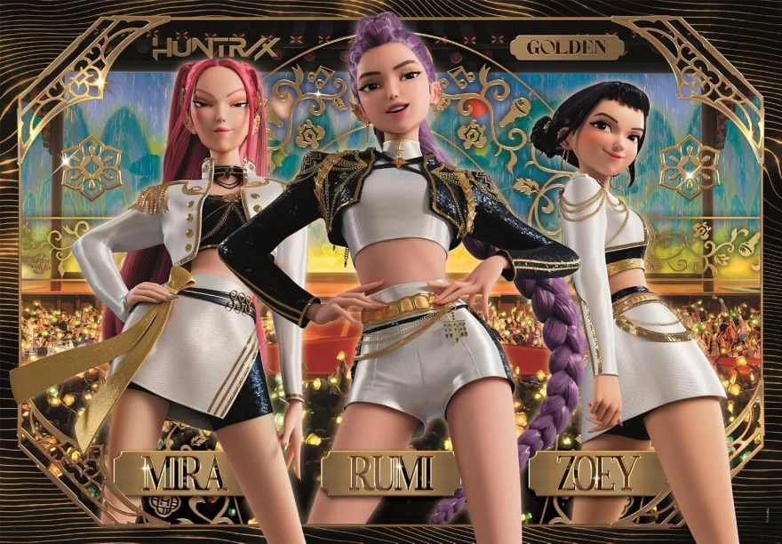 Puzzle Clementoni 1000 dílků K-pop: Lovkyně démonů - Zlatý Huntrix