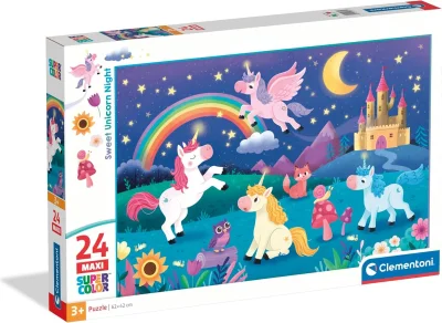 Puzzle pro děti Clementoni 24 MAXI dílků Noc jednorožců