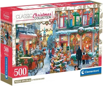 Puzzle Clementoni 500 dílků Christmas Collection: Radost Vánoc