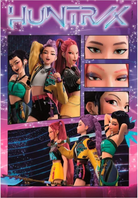 Puzzle Clementoni 1000 dílků K-pop: Lovkyně démonů - Koláž Huntrix