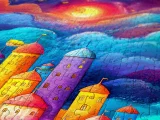 Puzzle Enjoy 1000 dílků Pevnost v oblacích