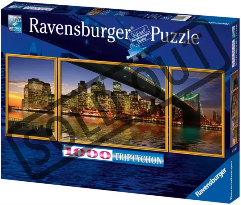 RAVENSBURGER Puzzle Triptych: Brooklynský most, New York 1000 dílků