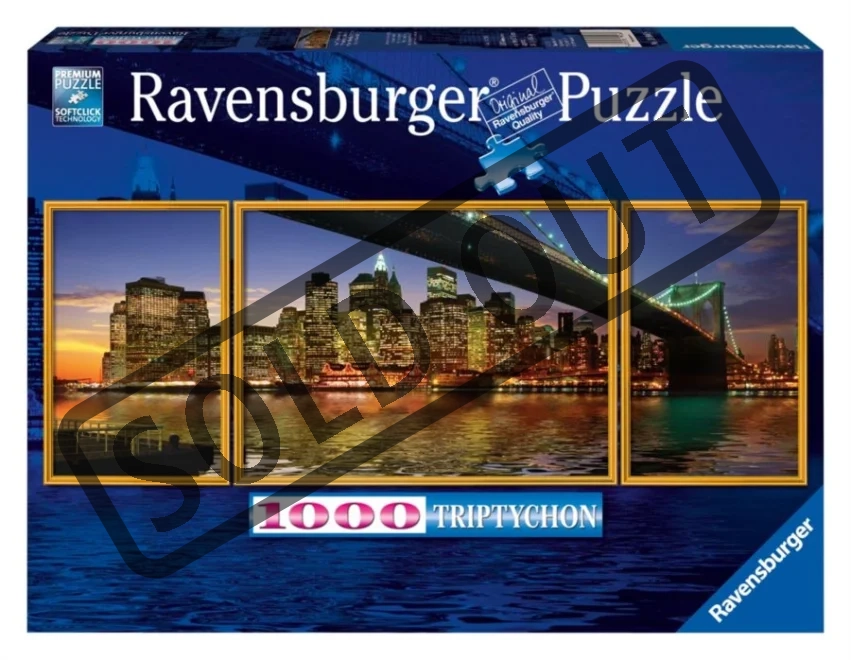 RAVENSBURGER Puzzle Triptych: Brooklynský most, New York 1000 dílků