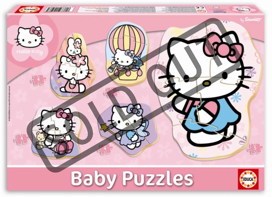 EDUCA Baby puzzle Hello Kitty 5v1 (3-5 dílků)