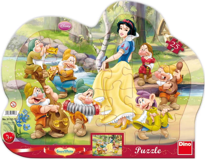DINO Puzzle Sněhurka a sedm trpaslíků 25 dílků