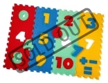 MALÝ GÉNIUS Pěnové puzzle Čísla (13,5x13,5), 8mm (mix-4)