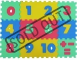 MALÝ GÉNIUS Pěnové puzzle Čísla (13,5x13,5), 8mm (mix-4)