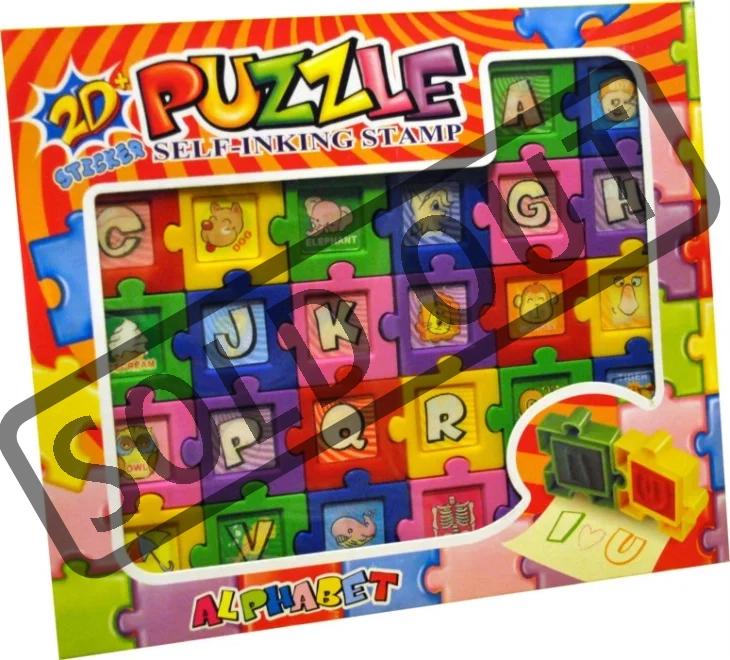Puzzle razítka Písmena