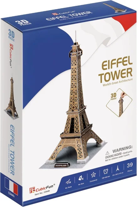 CUBICFUN 3D puzzle Eiffelova věž zlatá 39 dílků