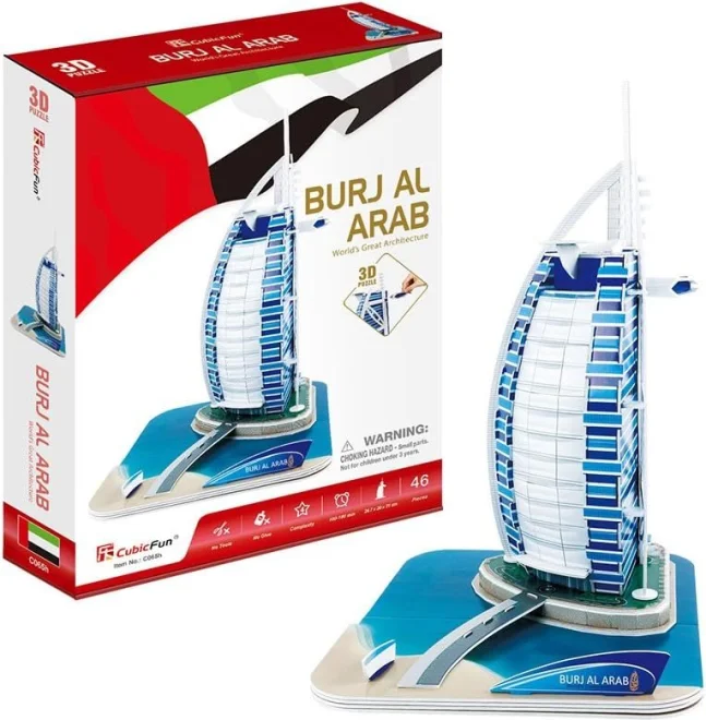 CUBICFUN 3D puzzle Burj al Arab 46 dílků