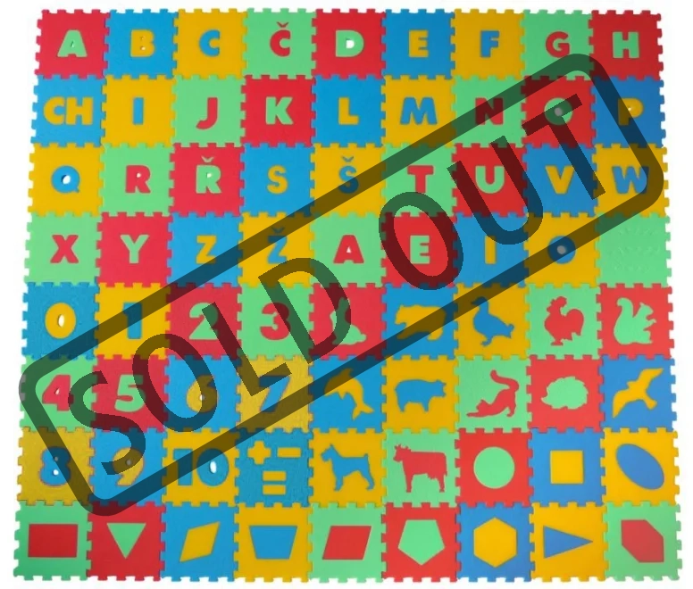 MALÝ GÉNIUS Pěnové puzzle Mix (13,5x13,5), 8mm (mix-4)