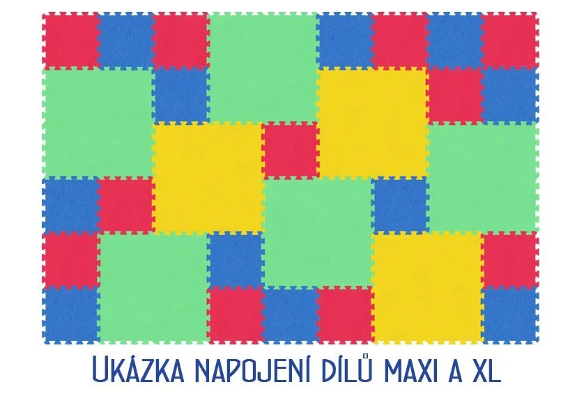 MALÝ GÉNIUS Pěnový koberec MAXI 24 silný 0+ (mix-4)