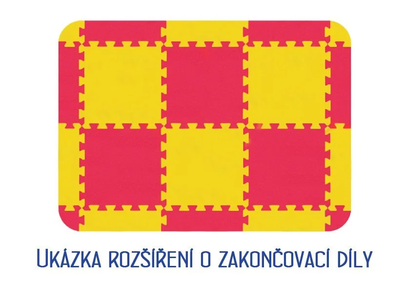 MALÝ GÉNIUS Pěnový koberec MAXI 24 silný 0+ (mix-4)