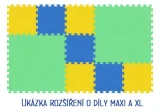 MALÝ GÉNIUS Pěnový koberec MAXI 24 silný 0+ (mix-4)