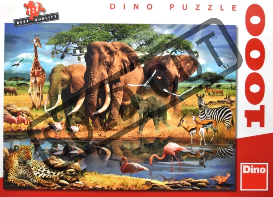 DINO Puzzle Afrika - zvířata 1000 dílků