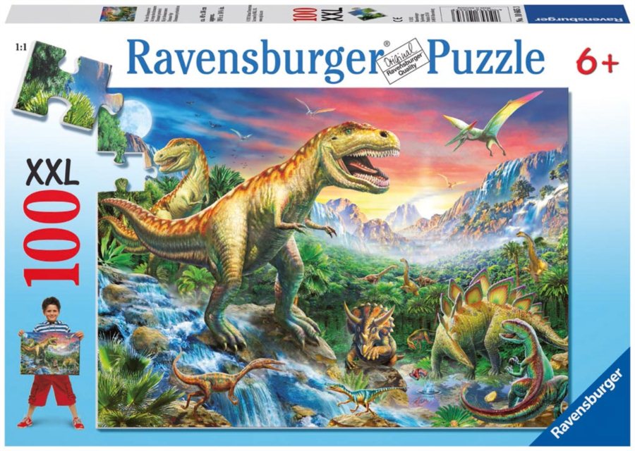 RAVENSBURGER Puzzle V dobách dinosaurů XXL 100 dílků