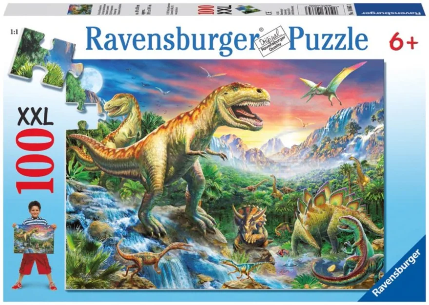 RAVENSBURGER Puzzle V dobách dinosaurů XXL 100 dílků