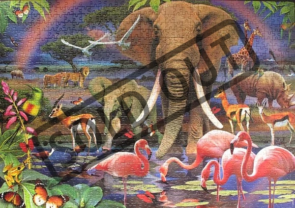 CLEMENTONI Puzzle Africká savana 3D 1000 dílků