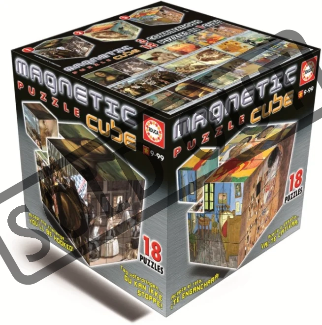 EDUCA Magnetická puzzle kostka - Umění