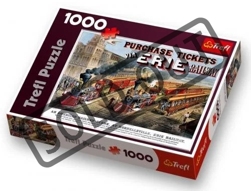 TREFL Puzzle Retro plakát Železnice v Hornellsville 1000 dílků