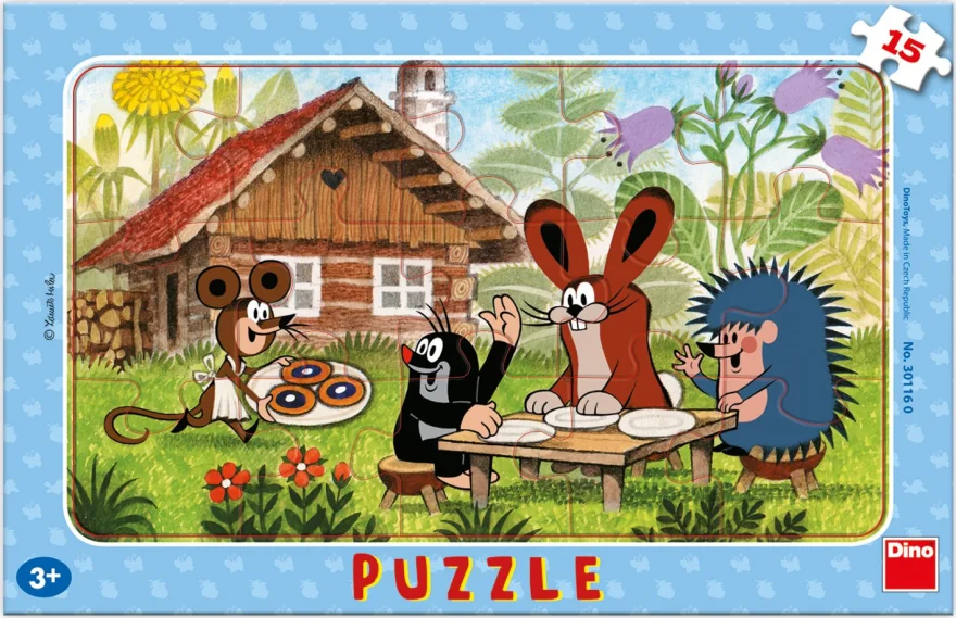 DINO Puzzle Krtek a koláče 15 dílků