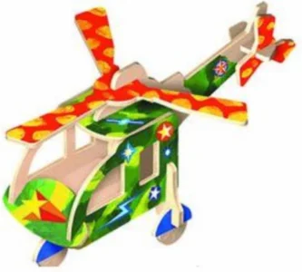 3D puzzle Vrtulník s barvičkami