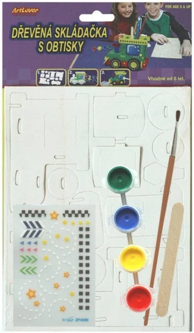 ARTLOVER 3D puzzle Stojánek na tužky Mašinka s barvičkami
