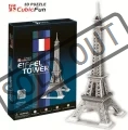 CUBICFUN 3D puzzle Eiffelova věž stříbrná 33 dílků