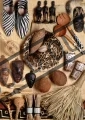 RAVENSBURGER Puzzle s imitací dřeva Africké artefakty 1000 dílků