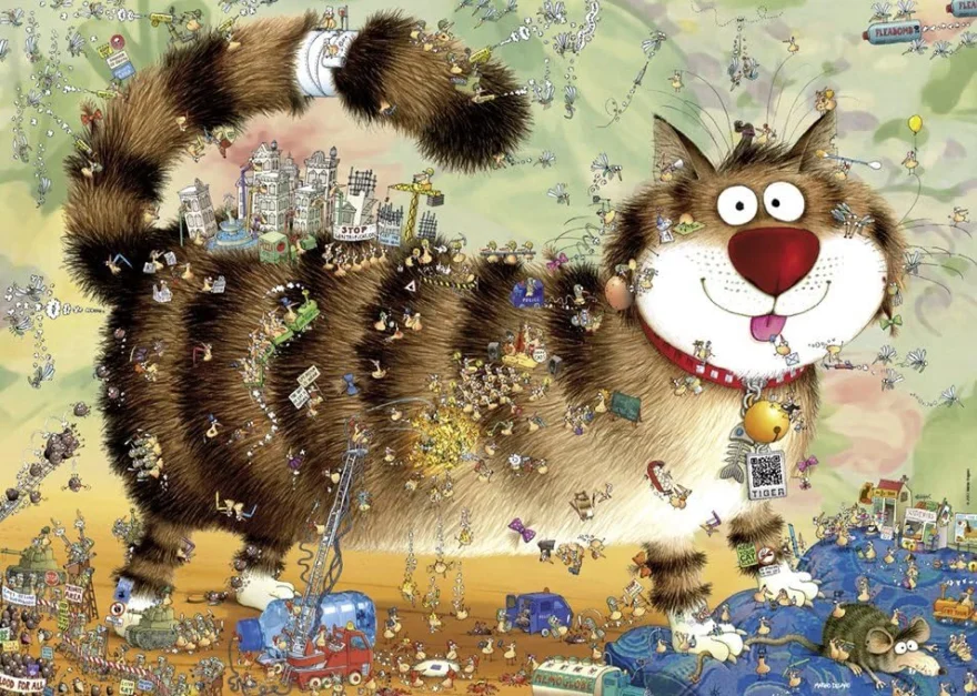 HEYE Puzzle Kočičí život 1000 dílků