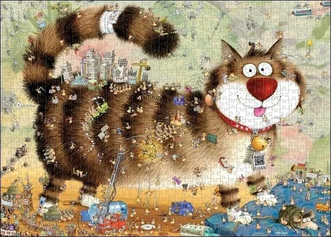 HEYE Puzzle Kočičí život 1000 dílků