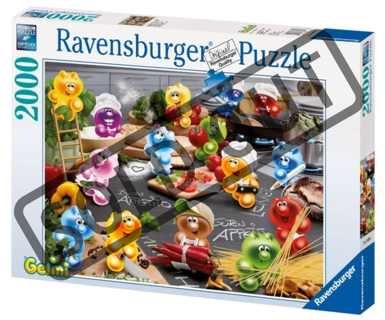 RAVENSBURGER Puzzle Gelini: Vášeň v kuchyni 2000 dílků