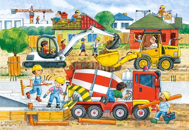 CASTORLAND Puzzle Staveniště MAXI 40 dílků