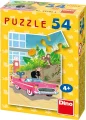 DINO Puzzle Krtek - autíčko 54 dílků