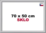 BFHM Plastový rám na puzzle 70x50 - stříbrný