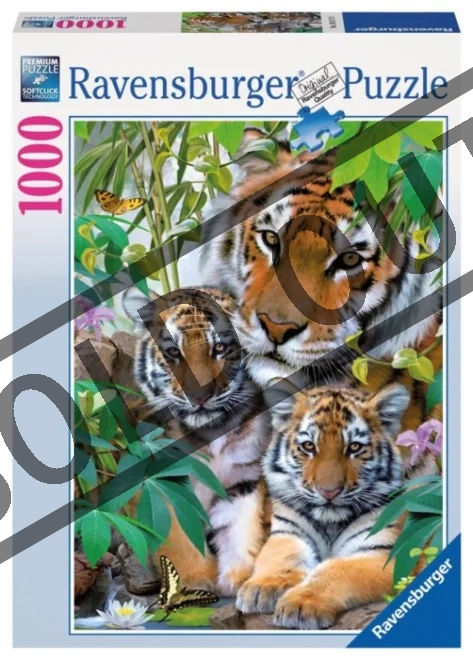 RAVENSBURGER Puzzle Tygří rodinka 1000 dílků