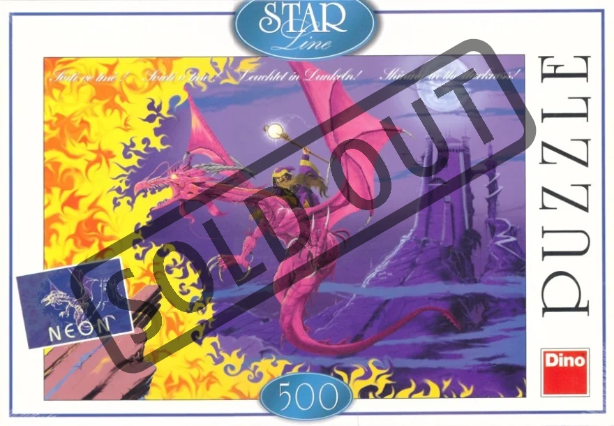 DINO Svítící puzzle Dračí oheň 500 dílků
