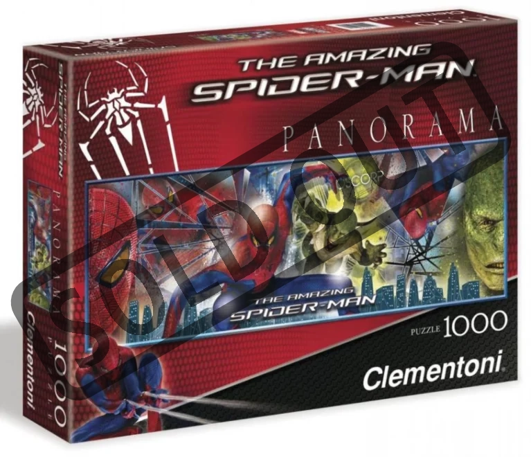 CLEMENTONI Panoramatické puzzle Úžasný Spiderman 1000 dílků