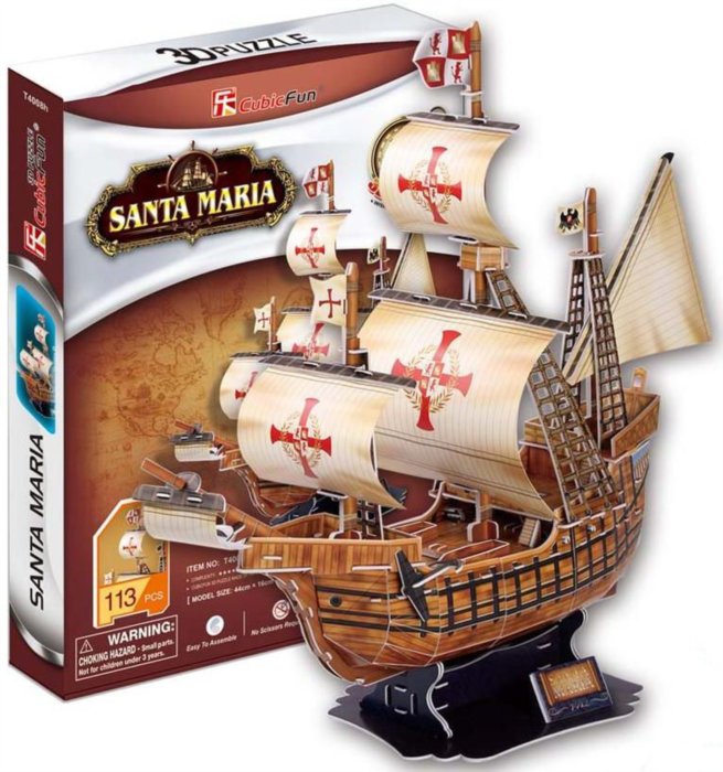 CUBICFUN 3D puzzle Loď Santa Maria 113 dílků
