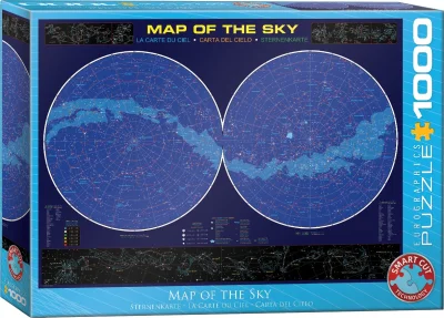 Puzzle Mapa nebe 1000 dílků