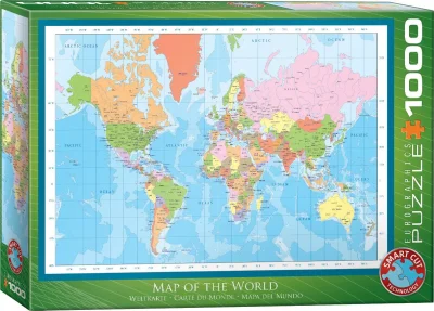 Puzzle Mapa světa 1000 dílků