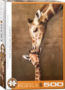 Puzzle Polibek žirafy XL 500 dílků