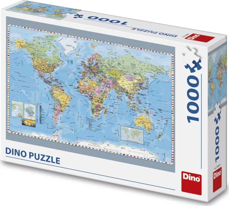 DINO Puzzle Politická mapa světa 1000 dílků