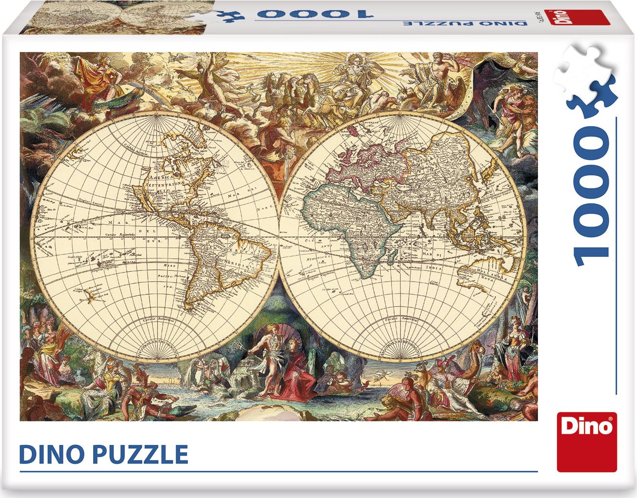 DINO Puzzle Historická mapa 1000 dílků