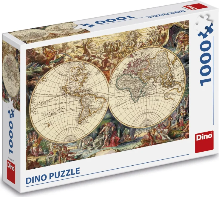 DINO Puzzle Historická mapa 1000 dílků