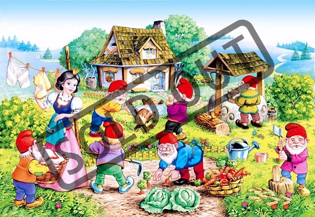 CASTORLAND Puzzle Sněhurka a sedm trpaslíků 120 dílků