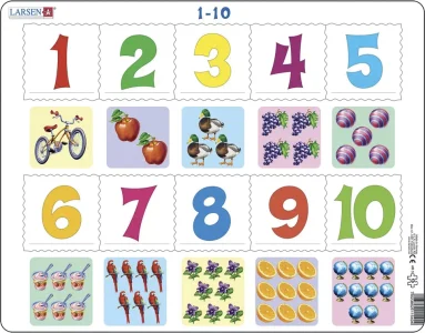 Deskové puzzle Larsen Počítání do deseti 10 dílků
