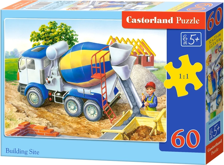 CASTORLAND Puzzle Domíchávač na stavbě 60 dílků