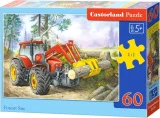 CASTORLAND Puzzle Lesní traktor 60 dílků