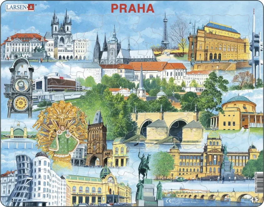 Deskové puzzle Larsen Praha 66 dílků